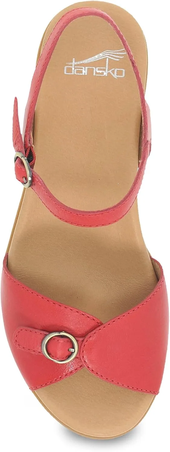 Dansko Tessie Multi-Strap Sandal for Women - A Subtle Heel and Memory Foam for All-Day Comfort - Unique Design for Easy Transition from Work to Evening