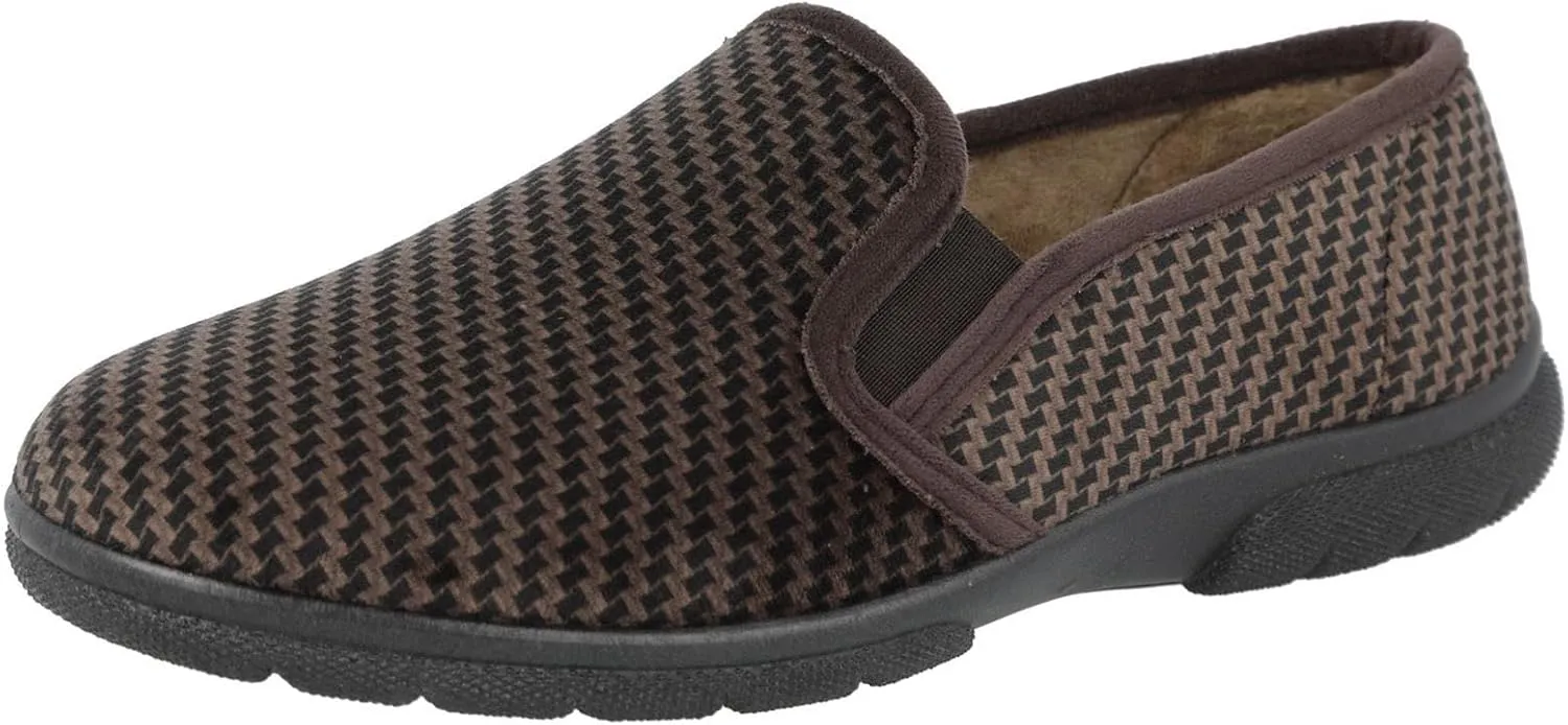 DB Shoes Men's 6V Fit Slip-On Classic Loafer Shoes in Brown, Sizes 6 to 12