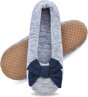 DICUIRD Women's Ballerina Slippers Lightweight House Slippers with Stretchable Heel Design