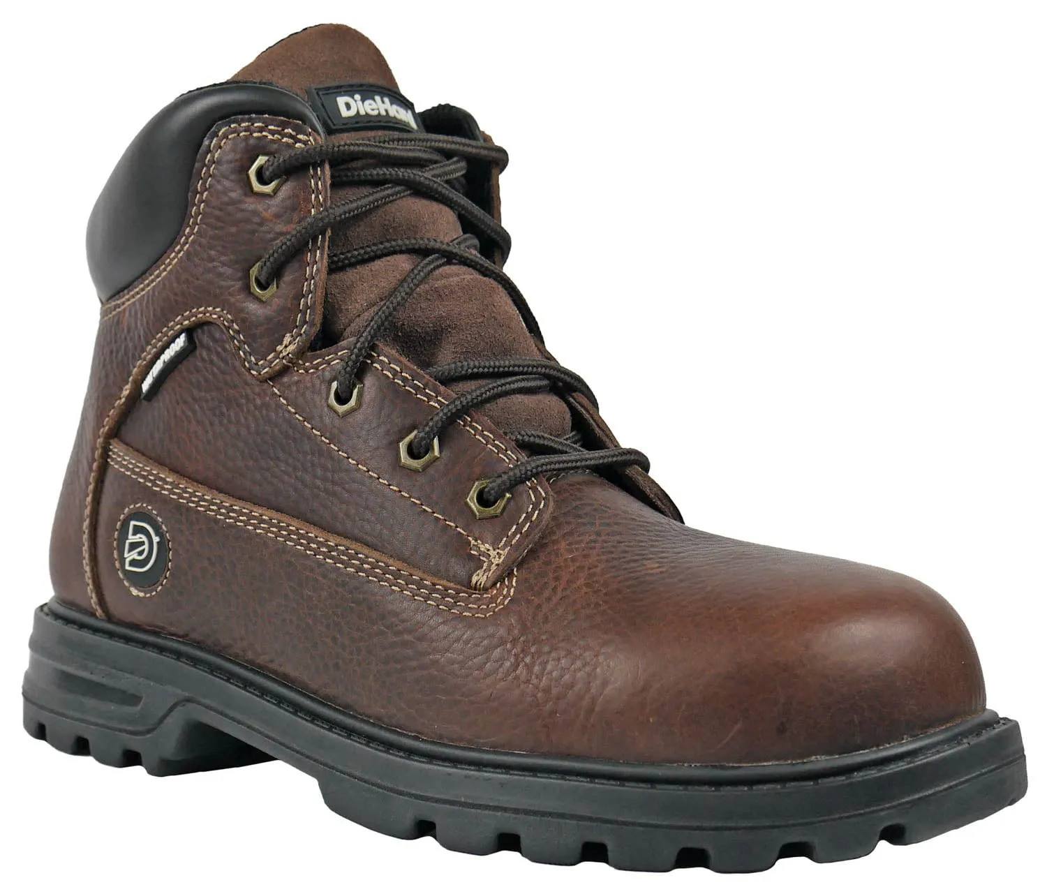DieHard Mens Charger V2 Soft Toe WP Brown Leather Work Boots