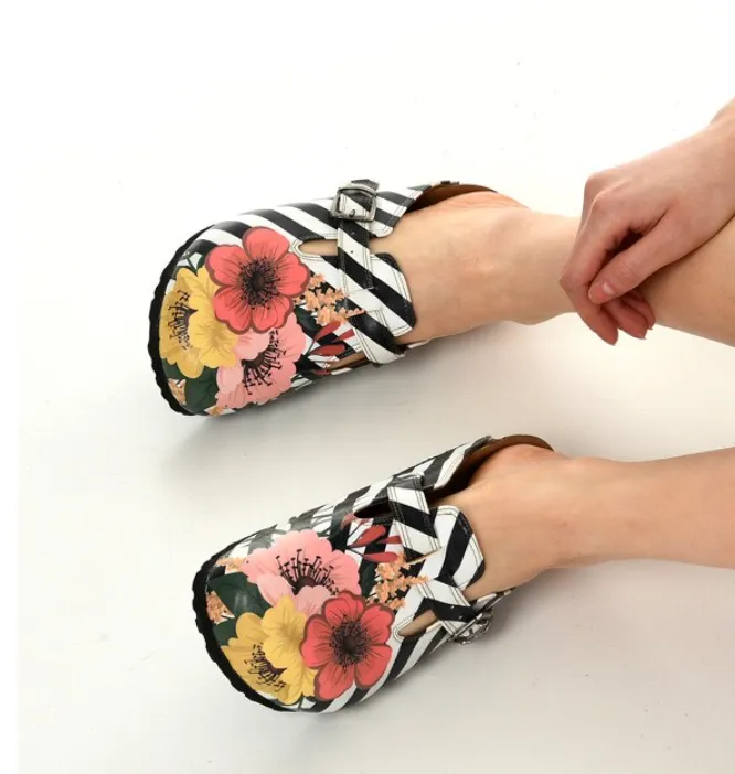 Digital Edition Printed Sabo Slippers Casual Sandals Soft Soled