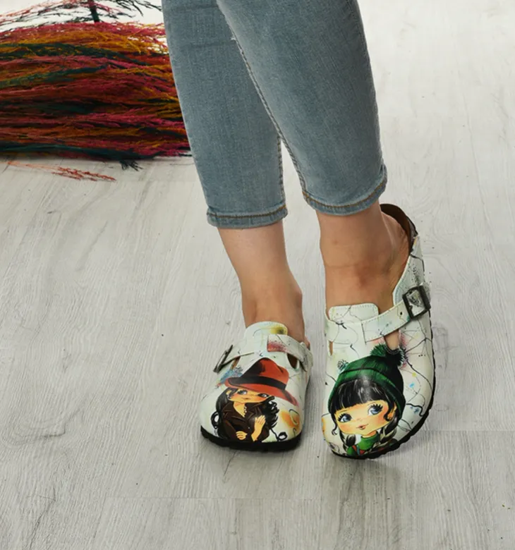 Digital Edition Printed Sabo Slippers Casual Sandals Soft Soled