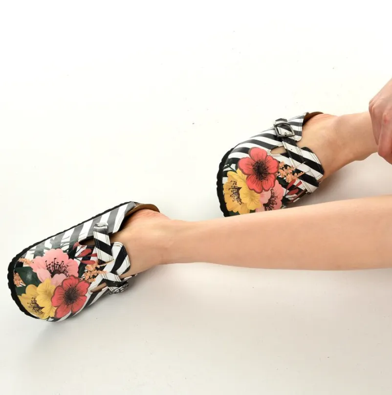 Digital Edition Printed Sabo Slippers Casual Sandals Soft Soled