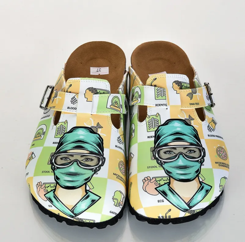 Digital Edition Printed Sabo Slippers Casual Sandals Soft Soled