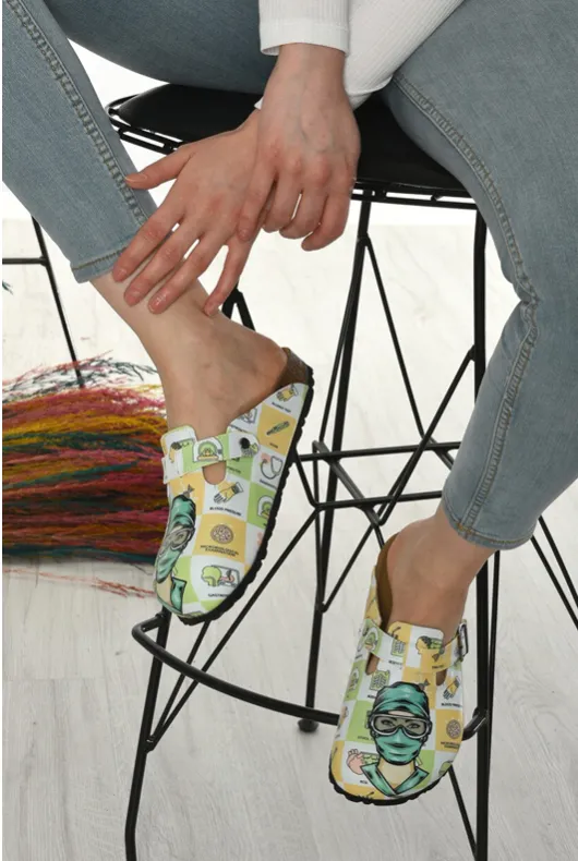 Digital Edition Printed Sabo Slippers Casual Sandals Soft Soled