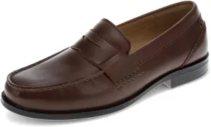 DOCKERS Mens Colleague Dress Penny Loafer Shoe, Dark Brown, 13 M