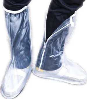 DOITOOL Reusable Rain Shoe Covers White for Outdoor Protection Non Slip Sole for Rainy Days Suitable for Various Environments