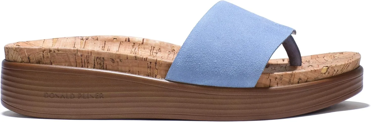 Donald Pliner Women's Fifi Suede, Slide, Platform Shoes, Comfortable Sandals