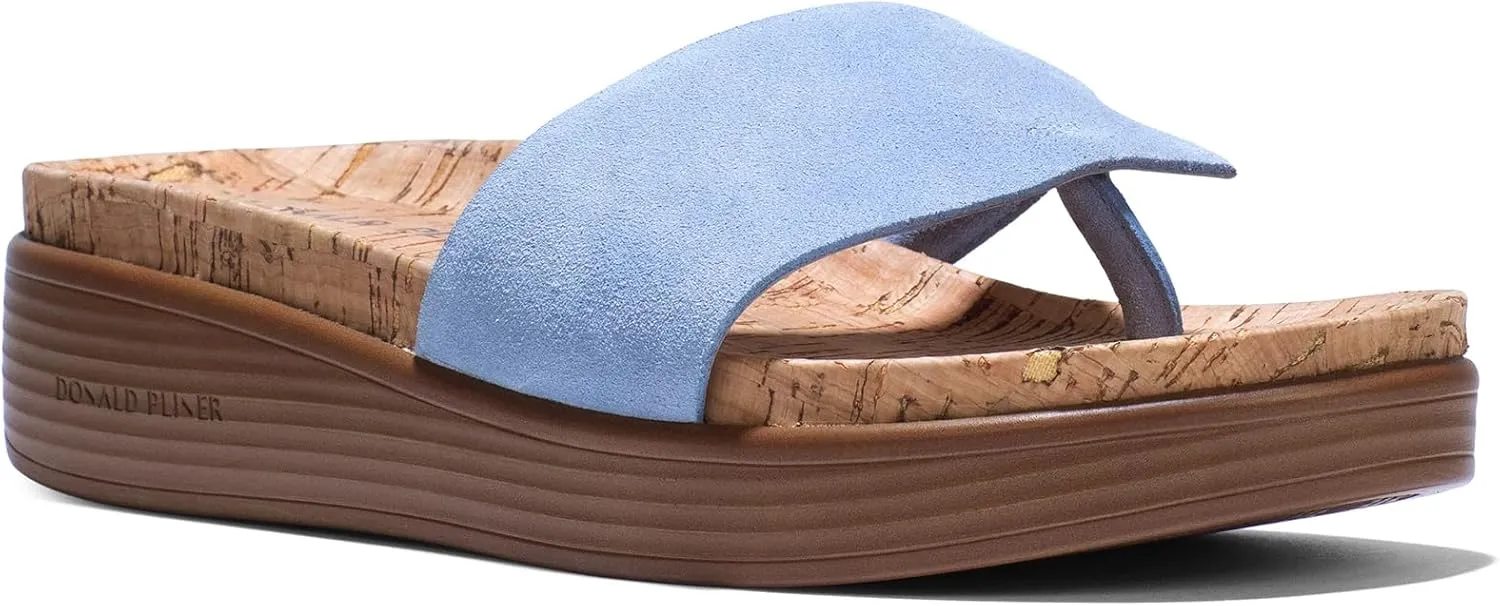 Donald Pliner Women's Fifi Suede, Slide, Platform Shoes, Comfortable Sandals