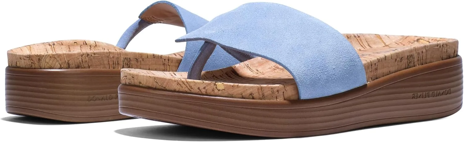 Donald Pliner Women's Fifi Suede, Slide, Platform Shoes, Comfortable Sandals