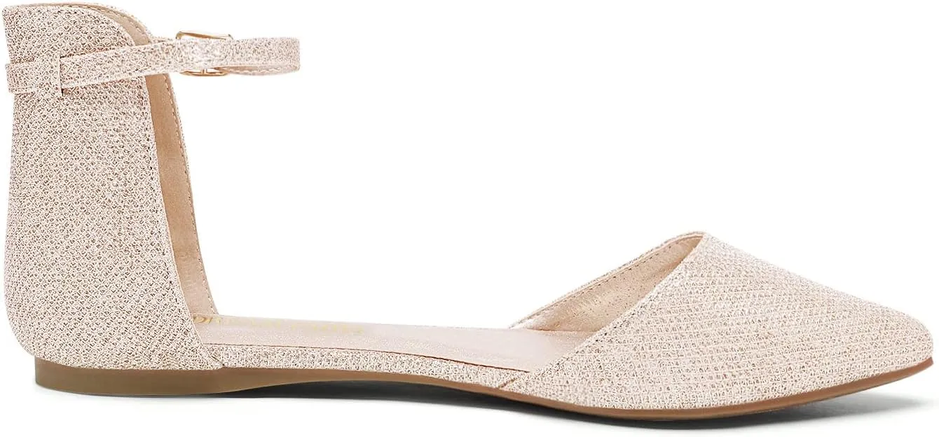 DREAM PAIRS Flapointed Women's Casual D'Orsay Pointed Plain Ballet Comfort Soft Slip On Flats Shoes