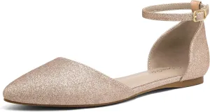 DREAM PAIRS Flapointed Women's Casual D'Orsay Pointed Plain Ballet Comfort Soft Slip On Flats Shoes