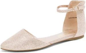 DREAM PAIRS Flapointed Women's Casual D'Orsay Pointed Plain Ballet Comfort Soft Slip On Flats Shoes