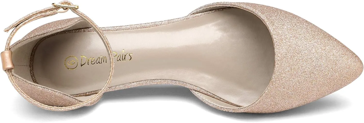 DREAM PAIRS Flapointed Women's Casual D'Orsay Pointed Plain Ballet Comfort Soft Slip On Flats Shoes