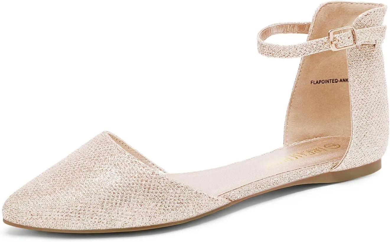 DREAM PAIRS Flapointed Women's Casual D'Orsay Pointed Plain Ballet Comfort Soft Slip On Flats Shoes