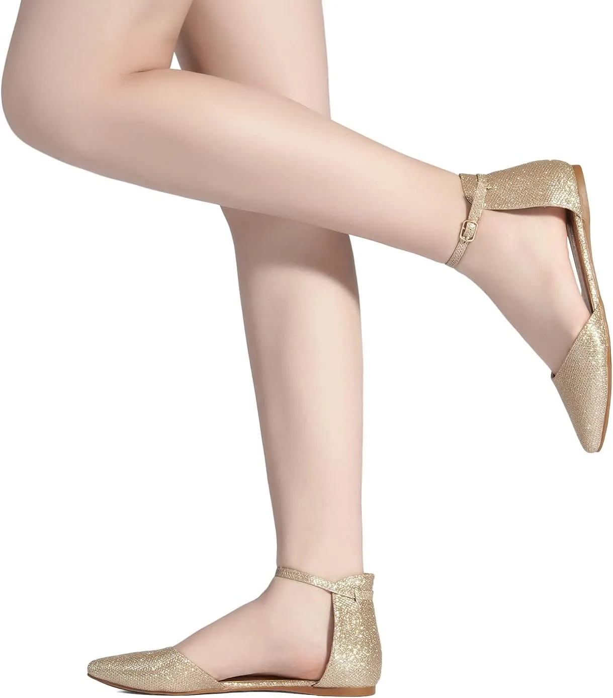 DREAM PAIRS Flapointed Women's Casual D'Orsay Pointed Plain Ballet Comfort Soft Slip On Flats Shoes