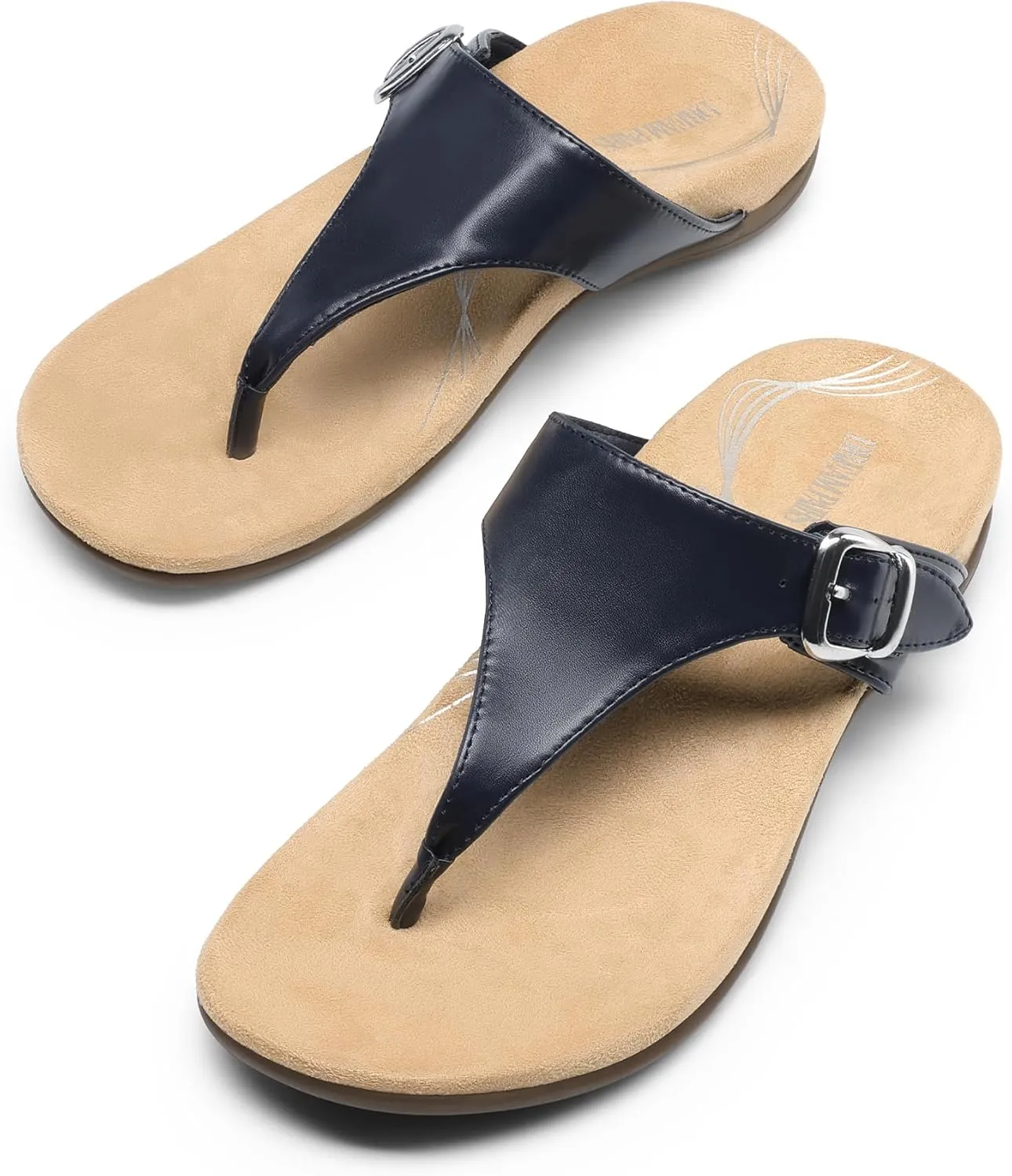 DREAM PAIRS Flip Flops for Women, Arch Support Orthotic Comfortable Soft Summer Slip On Thong Sandals