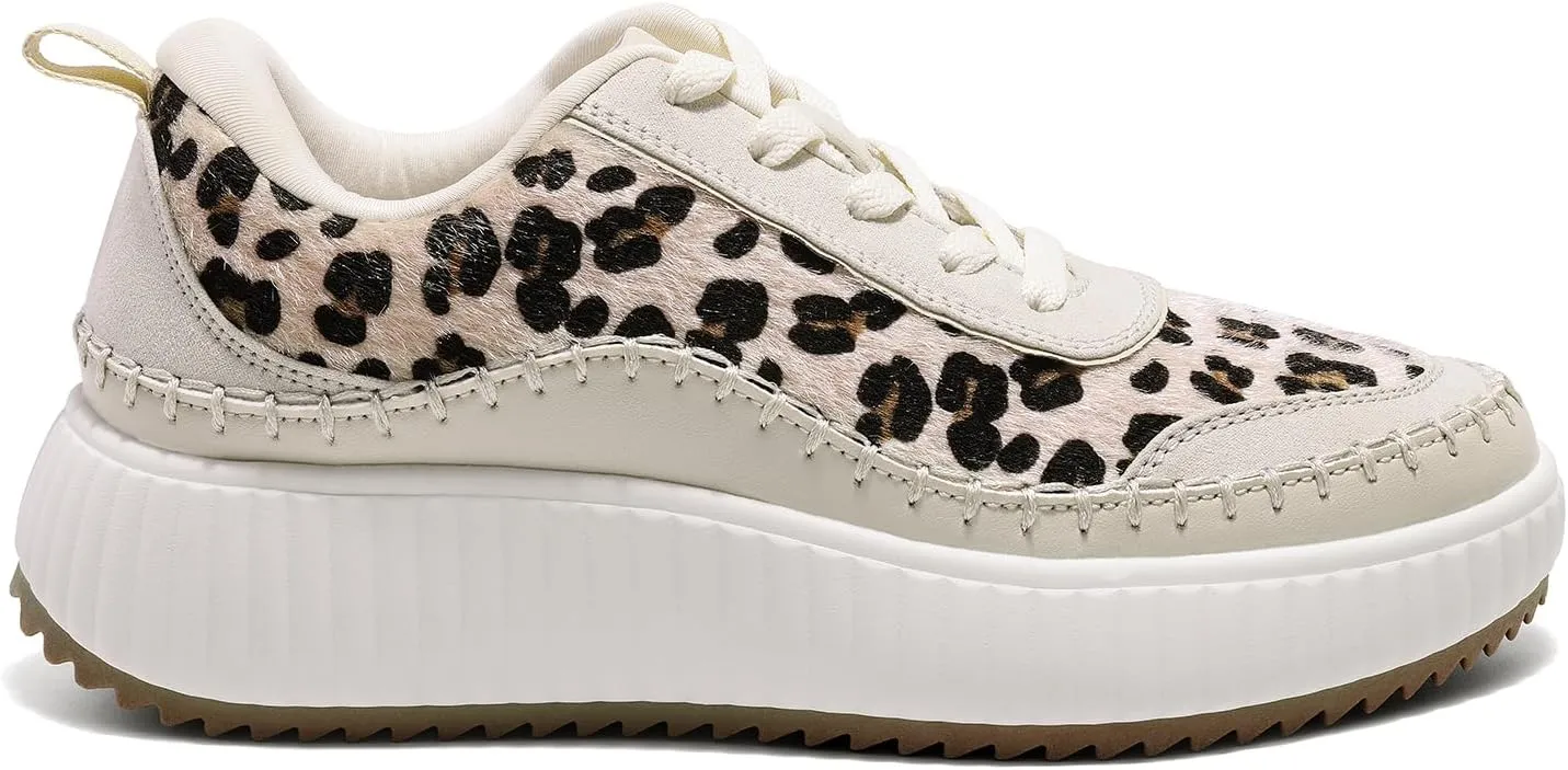 DREAM PAIRS Women Chunky City Tweed Comfortable Casual Platform Fashion Sneaker