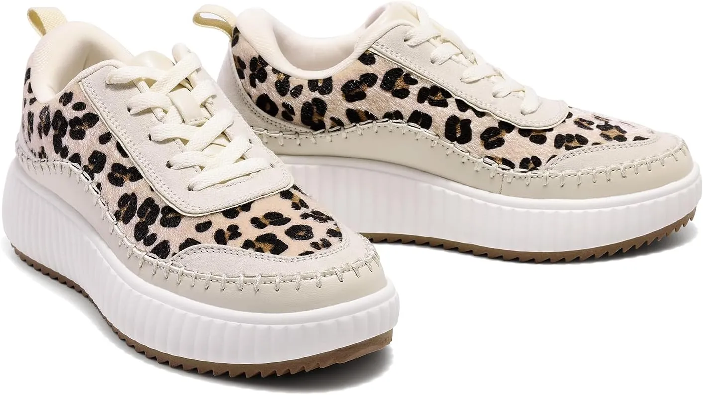DREAM PAIRS Women Chunky City Tweed Comfortable Casual Platform Fashion Sneaker