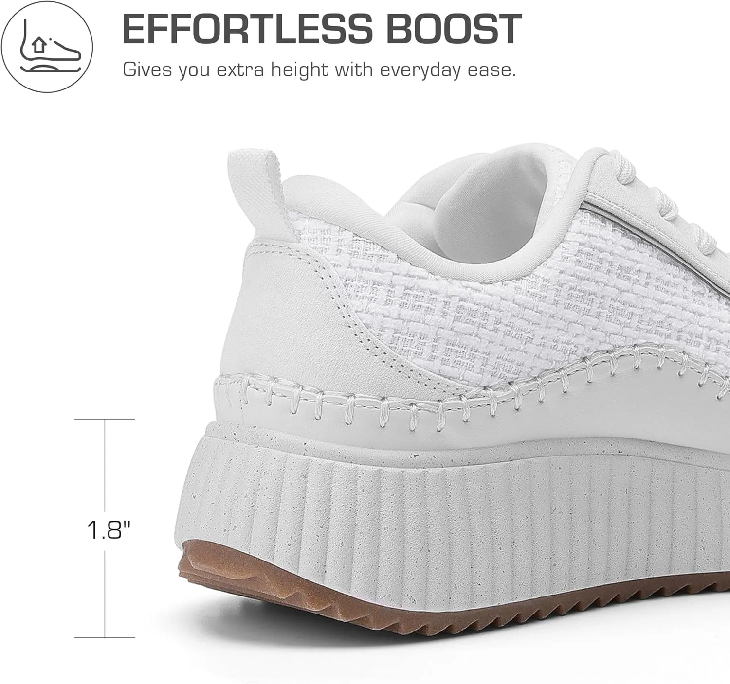 DREAM PAIRS Women Chunky City Tweed Comfortable Casual Platform Fashion Sneaker