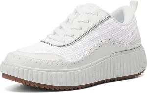 DREAM PAIRS Women Chunky City Tweed Comfortable Casual Platform Fashion Sneaker