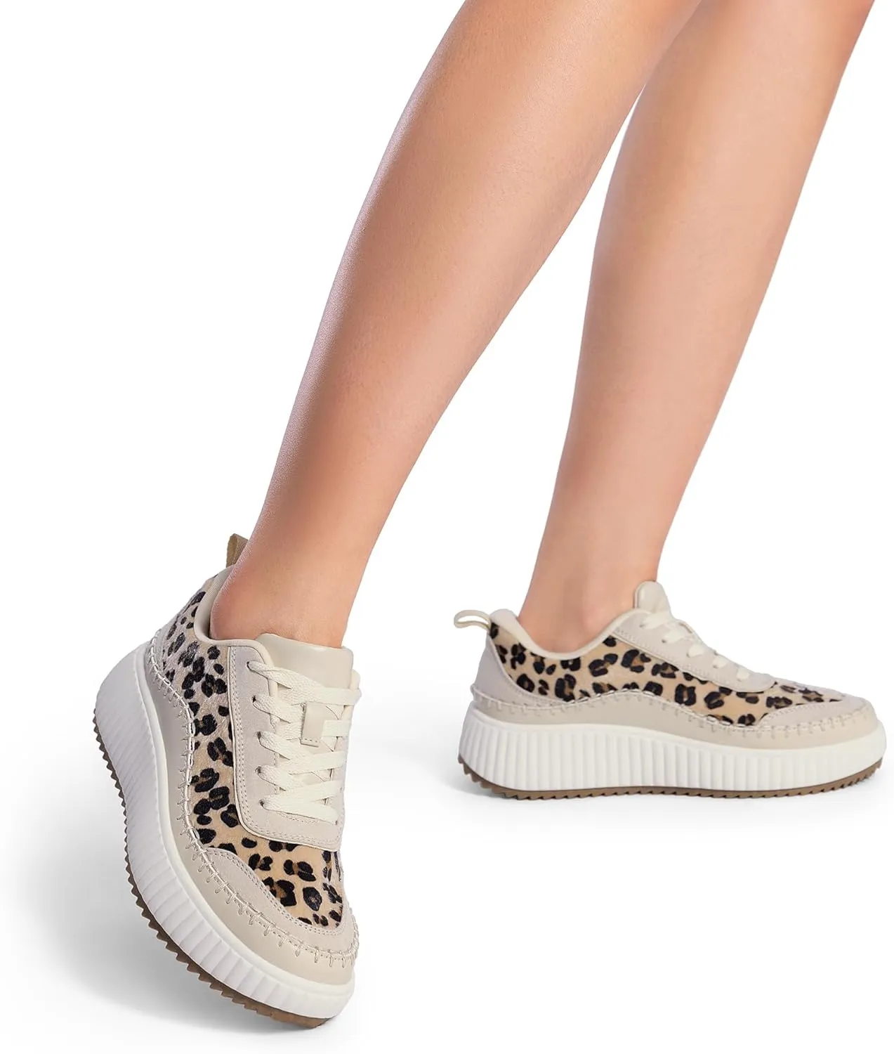 DREAM PAIRS Women Chunky City Tweed Comfortable Casual Platform Fashion Sneaker