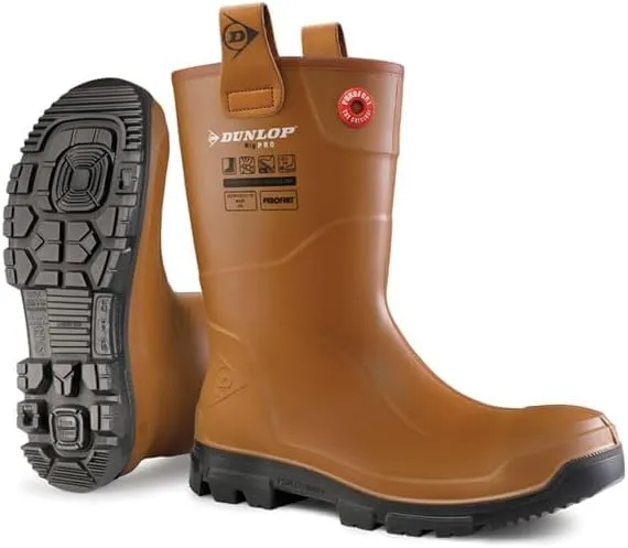 DUNLOP Men's Protective Footwear, Lj2hx42, Purofort Rigpro Full Safety Industrial and Construction, Slip Resistant, Comfortable, 100% Waterproof