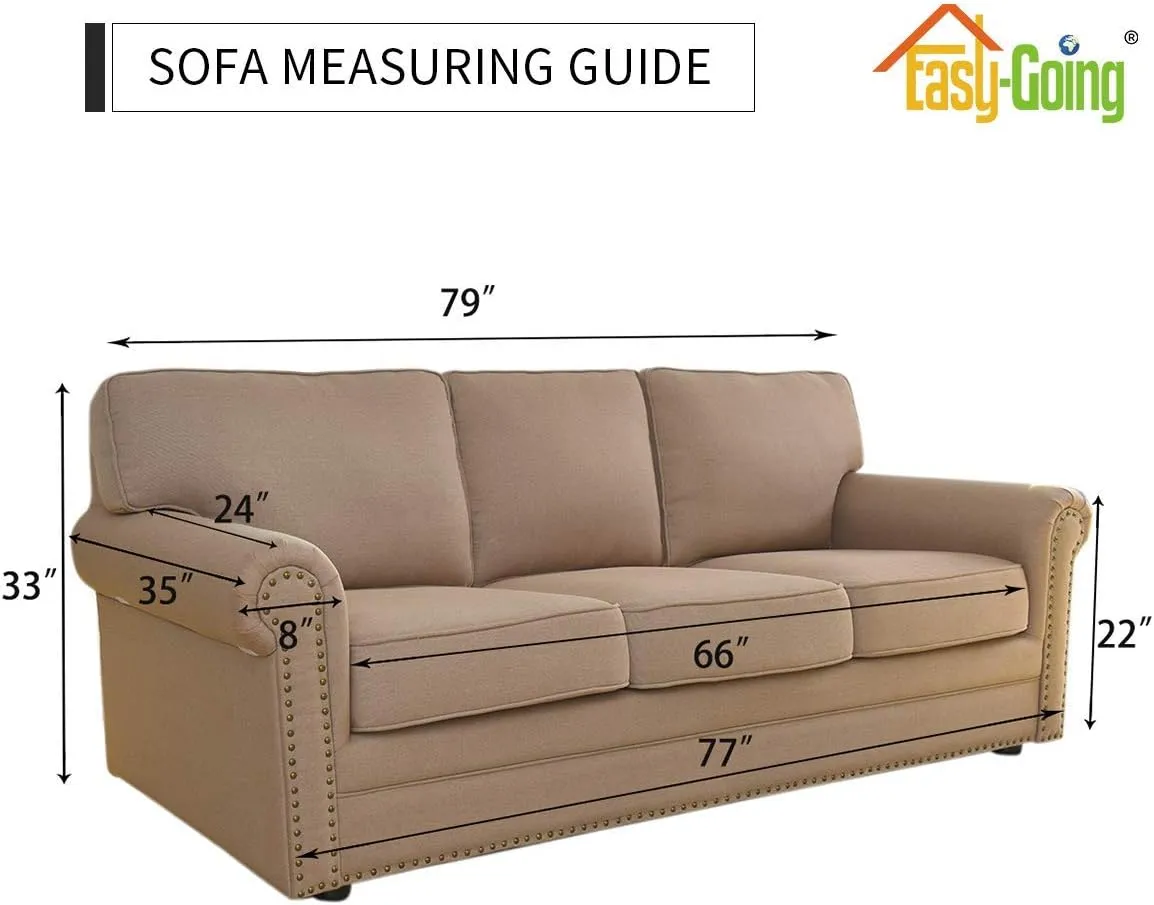 Easy-Going Fleece Stretch Sofa Slipcover Spandex Non-Slip Soft Couch Sofa Cover, Washable Furniture Protector with Anti-Skid Foam and Elastic Bottom for Kids, Pets(Sofa, Black)