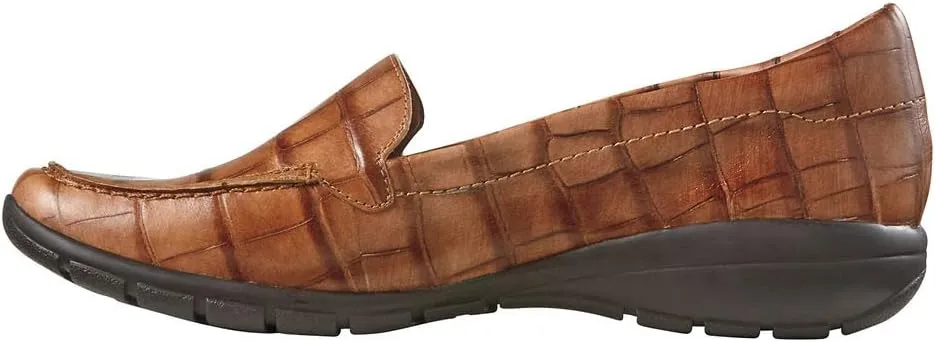 Easy Spirit Women's Abide Croco Print Casual Flat