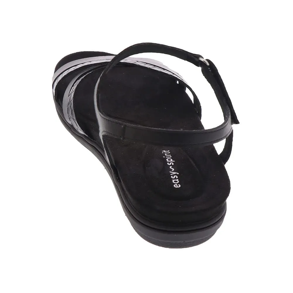 Easy Spirit Women's DOTTLE3 Flat Sandal, Black 001, 6