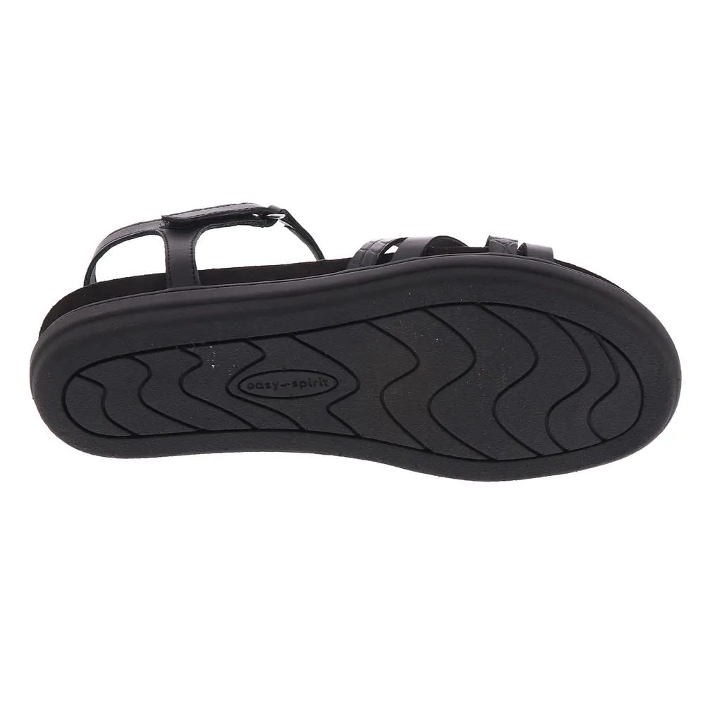 Easy Spirit Women's DOTTLE3 Flat Sandal, Black 001, 6