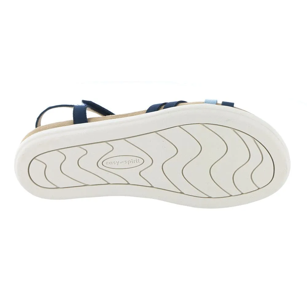 Easy Spirit Women's DOTTLE3 Flat Sandal, Blue 400, 10