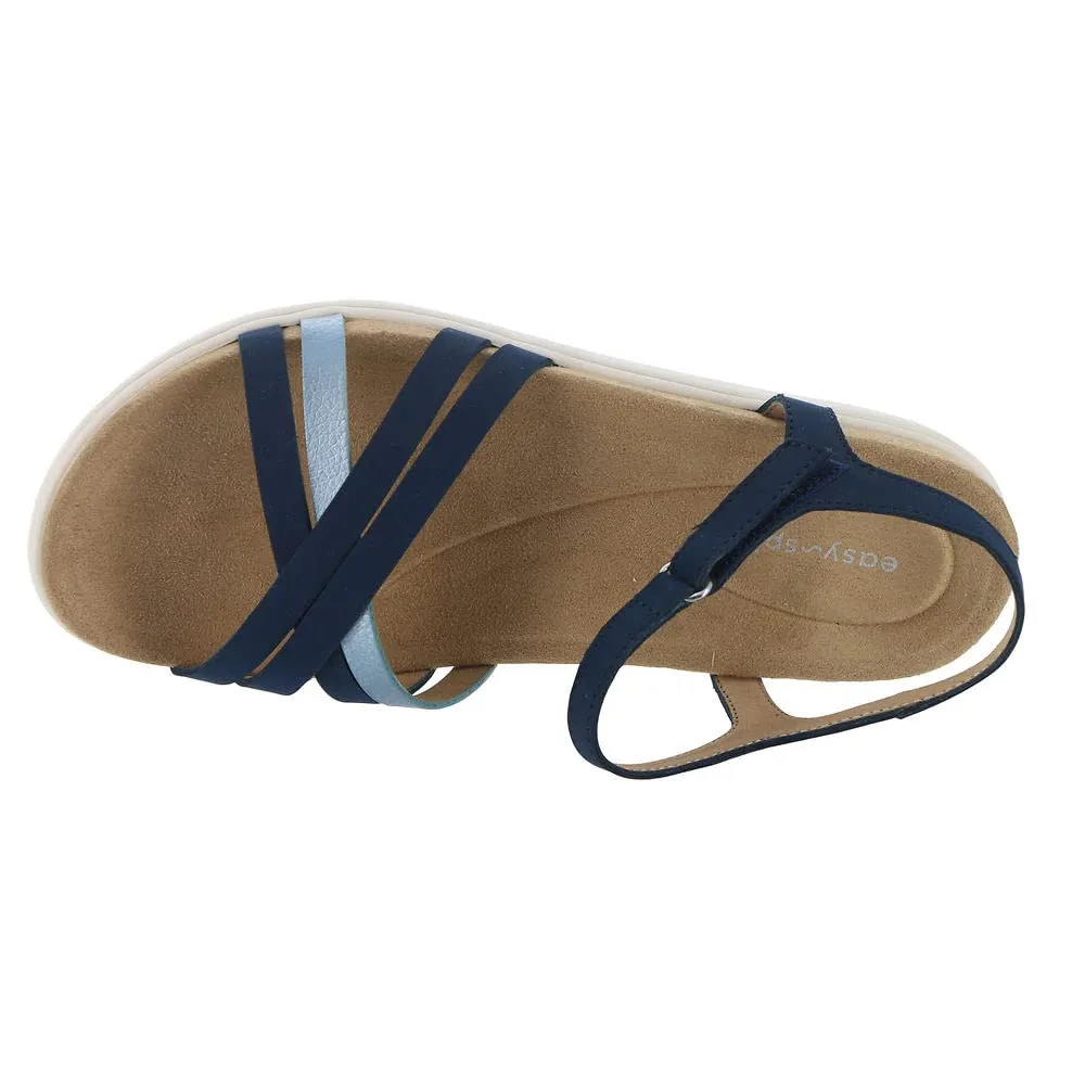 Easy Spirit Women's DOTTLE3 Flat Sandal, Blue 400, 10