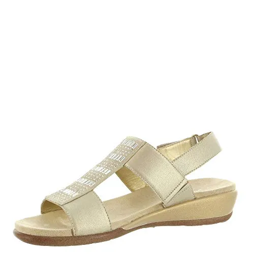 Easy Spirit Women's Hazel Wedge Sandal, Gold 710, 8