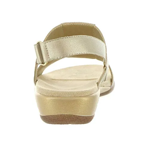 Easy Spirit Women's Hazel Wedge Sandal, Gold 710, 8