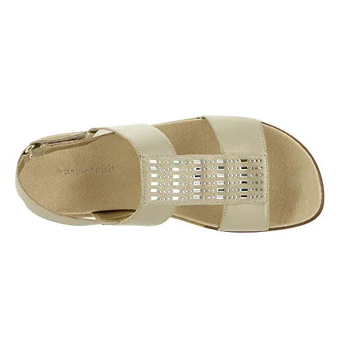Easy Spirit Women's Hazel Wedge Sandal, Gold 710, 8