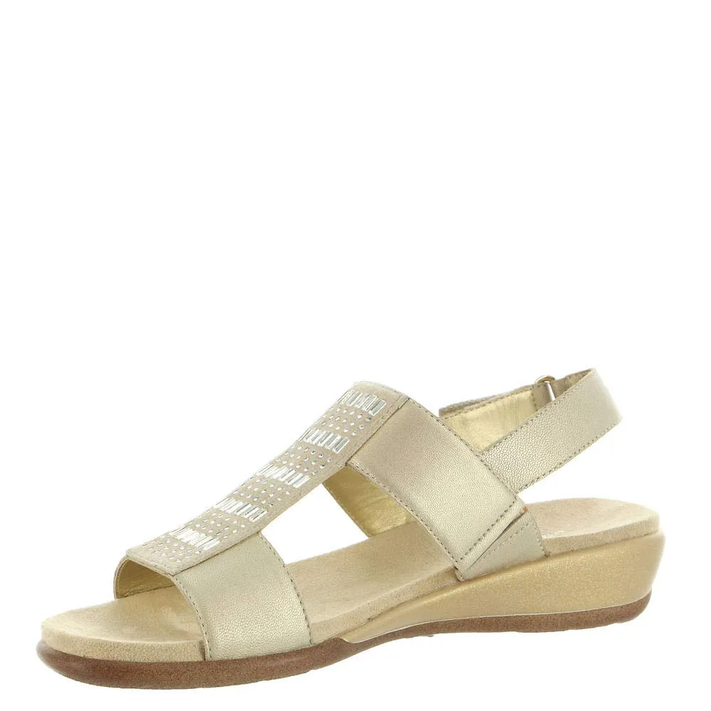 Easy Spirit womens Hazel Wedge Sandal, Gold 710, 9.5 US