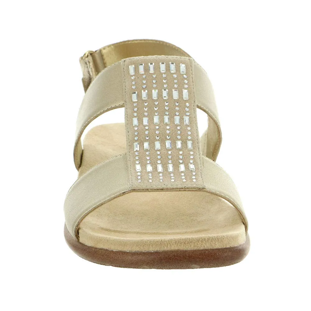 Easy Spirit womens Hazel Wedge Sandal, Gold 710, 9.5 US