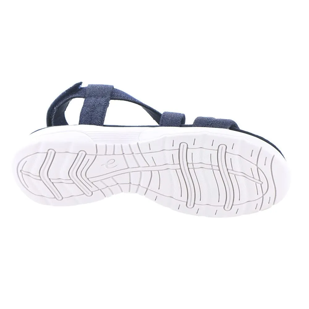 Easy Spirit Women's Treasur 7 Flat Sandal, Denim, 7.5