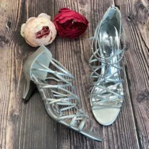 Easy Street Silver Nightingale Evening Sandals 8M