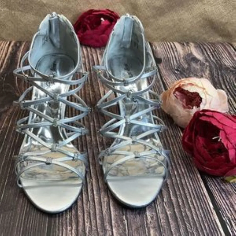 Easy Street Silver Nightingale Evening Sandals 8M