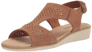 Easy Street Women's Alba Wedge Sandal, Tan, 8