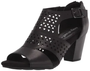Easy Street Women's Block Heel Sandal Heeled, Black, 7.5
