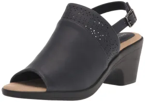 Easy Street Women's Carolina Heeled Sandal, Navy, 10