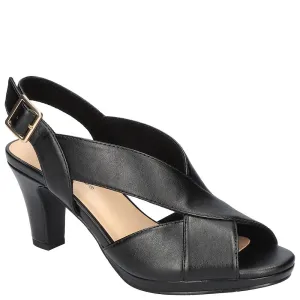 Easy Street Women's Christy Heeled Sandal, Black, 9.5 Wide