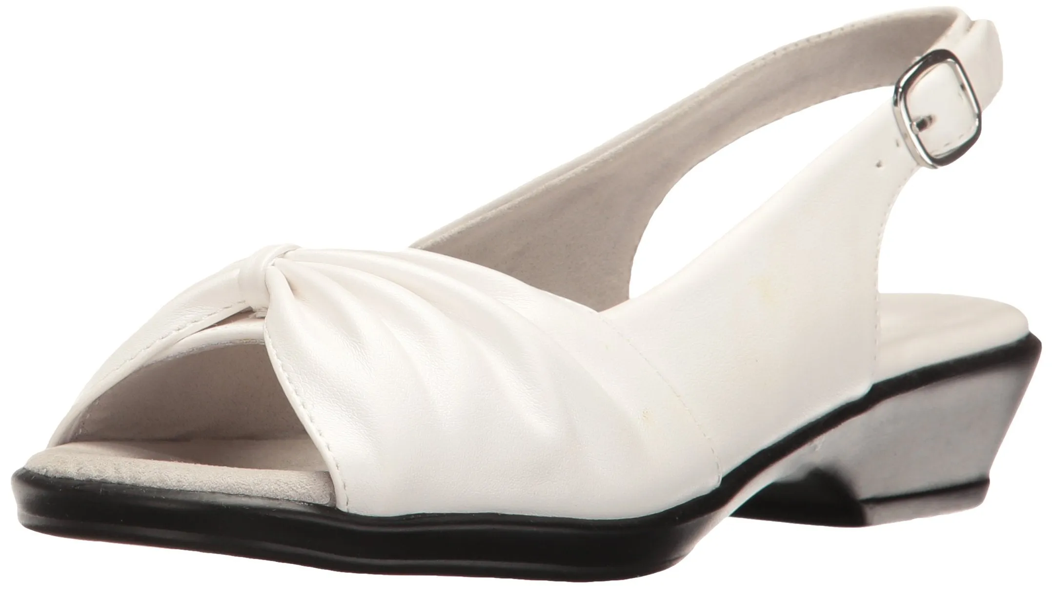Easy Street Women's Fantasia Heeled Sandal, White, 8 X-Wide