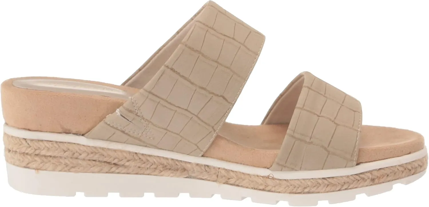 Easy Street Womens Maryann Faux Leather Embossed Heels