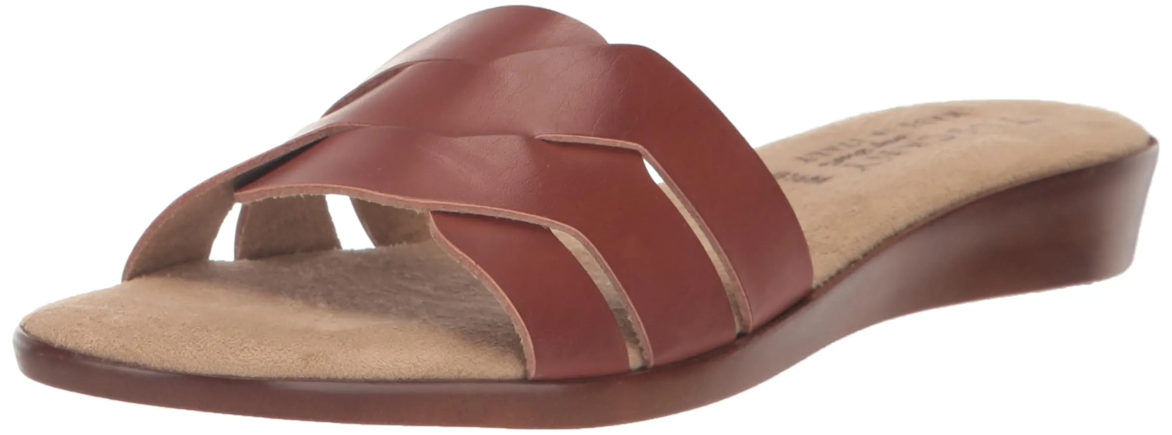 Easy Street Women's Nicia Slide Sandal, Cognac, 7.5 Wide