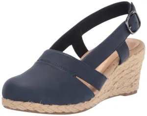 Easy Street womens Stargaze Wedge Sandal, Navy, 10 US