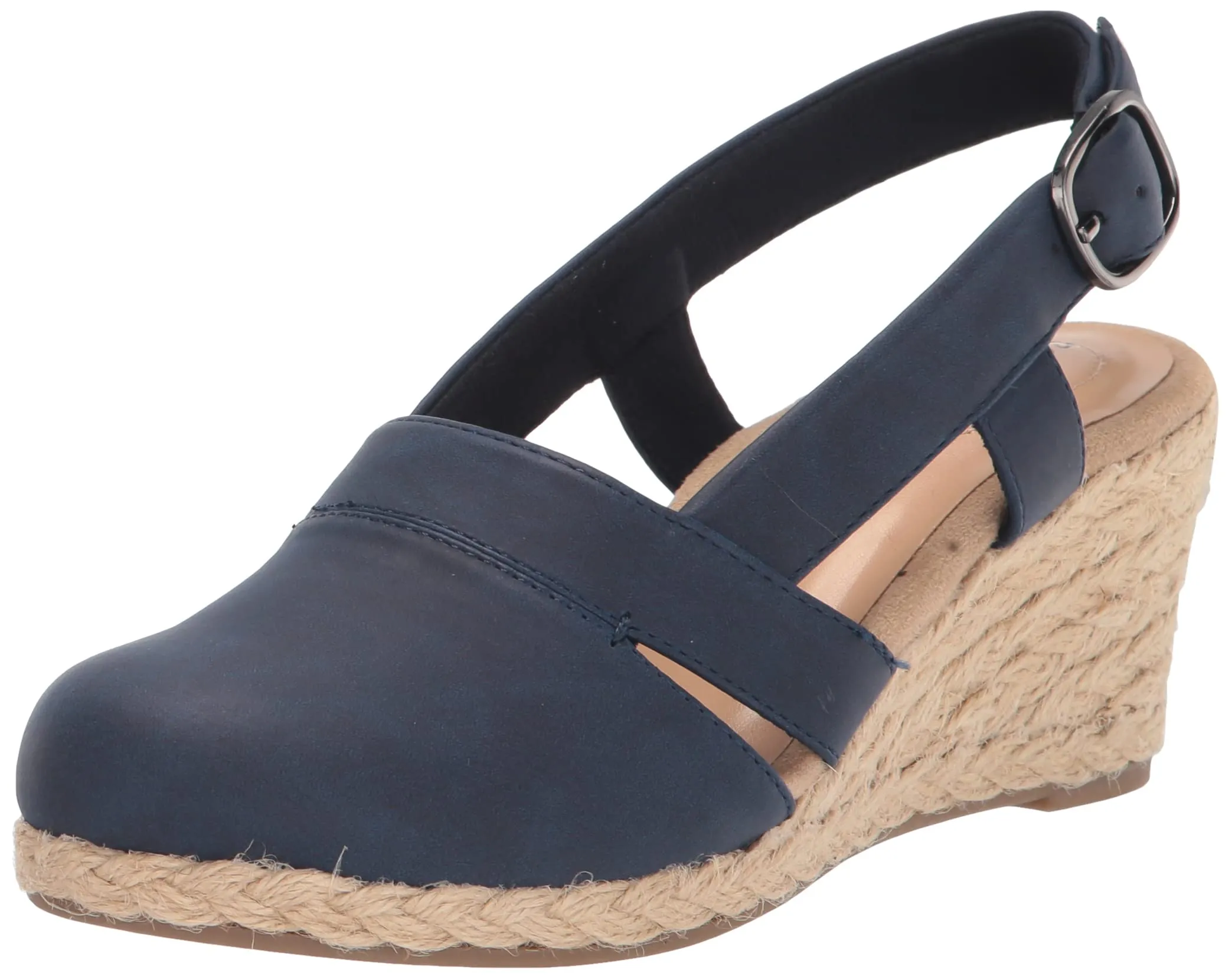 Easy Street womens Stargaze Wedge Sandal, Navy, 10 US